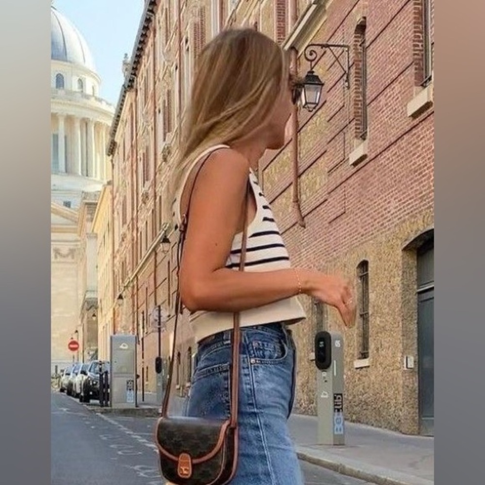 NWT Rosae Paris Le Beaubourg Jersey Breton Bio Sleeveless Crop French